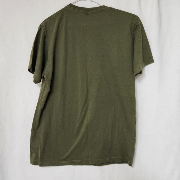 Mens M Threadless T-Shirt Aesthetic Truculency 100% Cotton Green Kneil Melicano - Picture 3 of 4
